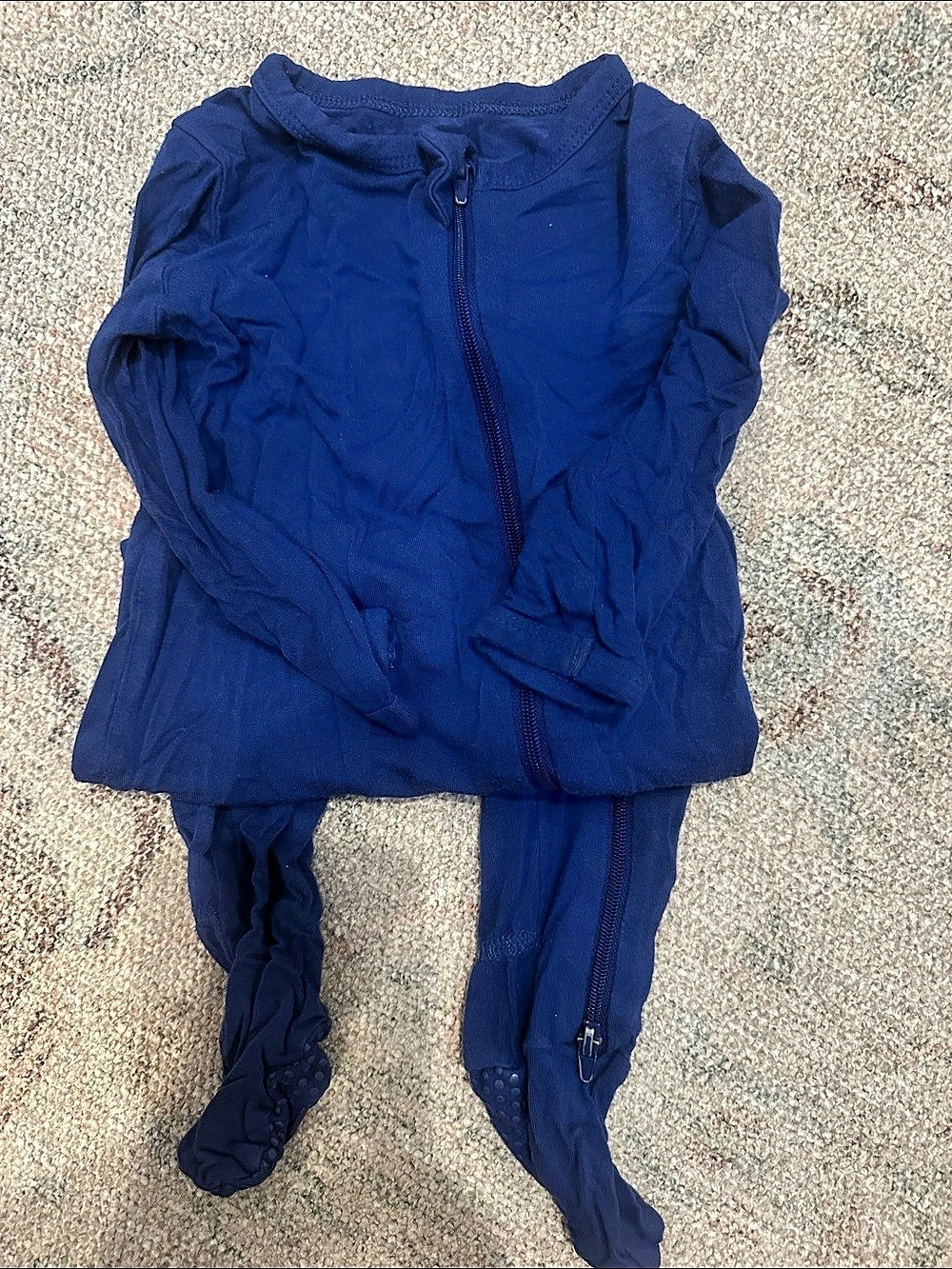 Kyte Baby Zippered Footie navy Baby 6-12M